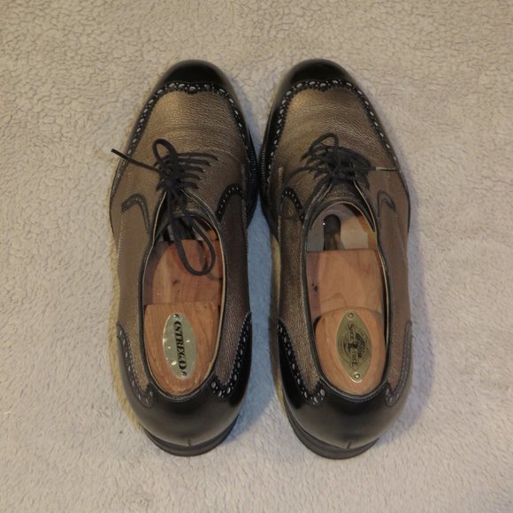 Corthay Horacio Bronze Black Patent Spectator Wingtips Dress Shoes 7D NWOB $2290 main image 6